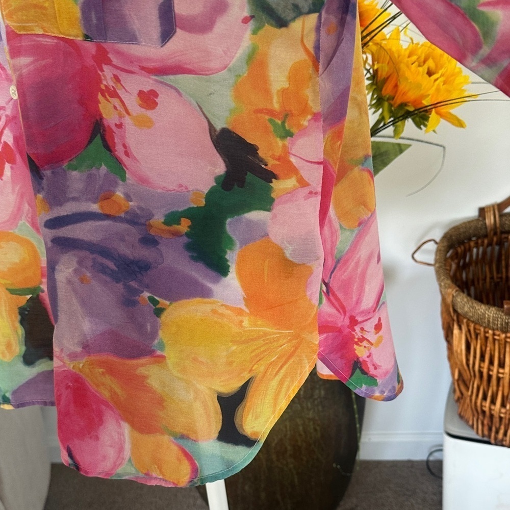 Lauren Ralph Lauren Multicolor Floral Blouse - Picture 5 of 10